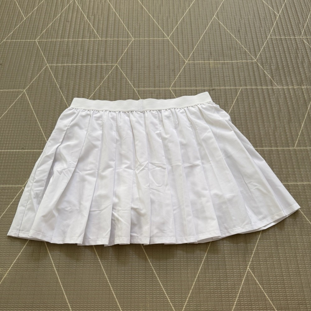 ALO Yoga Varsity Tennis Skirt White M Lined Pickleball Golf - Picture 3 of 9